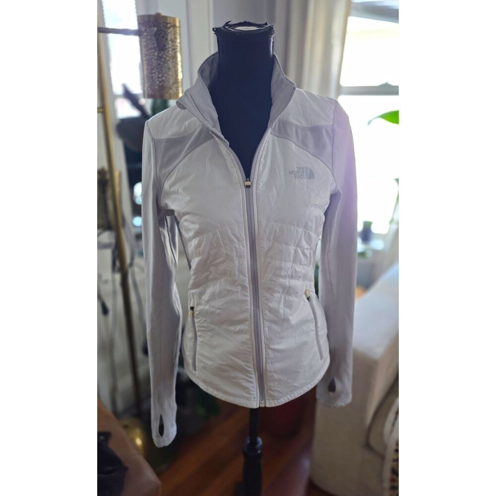 The North Face Women’s Gray Track Jacket Full Zip Thumbholes Size M